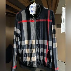 Black velvet burberry outfit size large